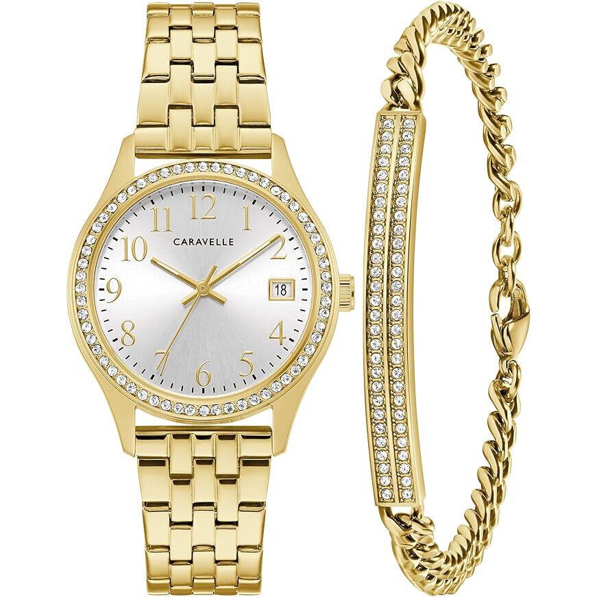 Caravelle by Bulova Women`s Classic Crystal Accented Watch Bracelet 44X101