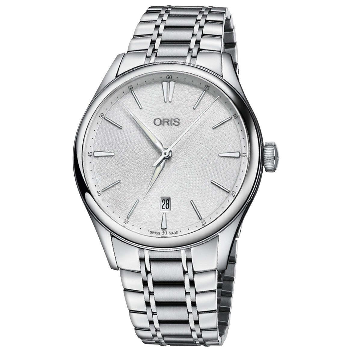 Oris Artelier Date Automatic Steel Silver Dial Mens Watch 733 7721 4051-MB