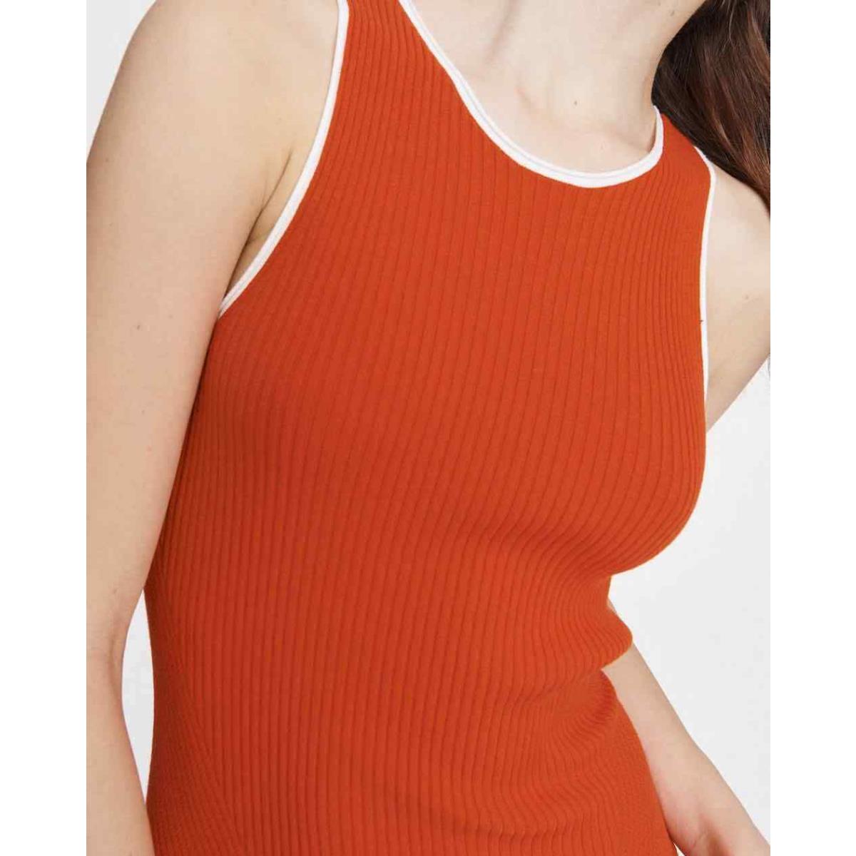 Rag Bone Kishi Seamless Tank Top Orange Flame M