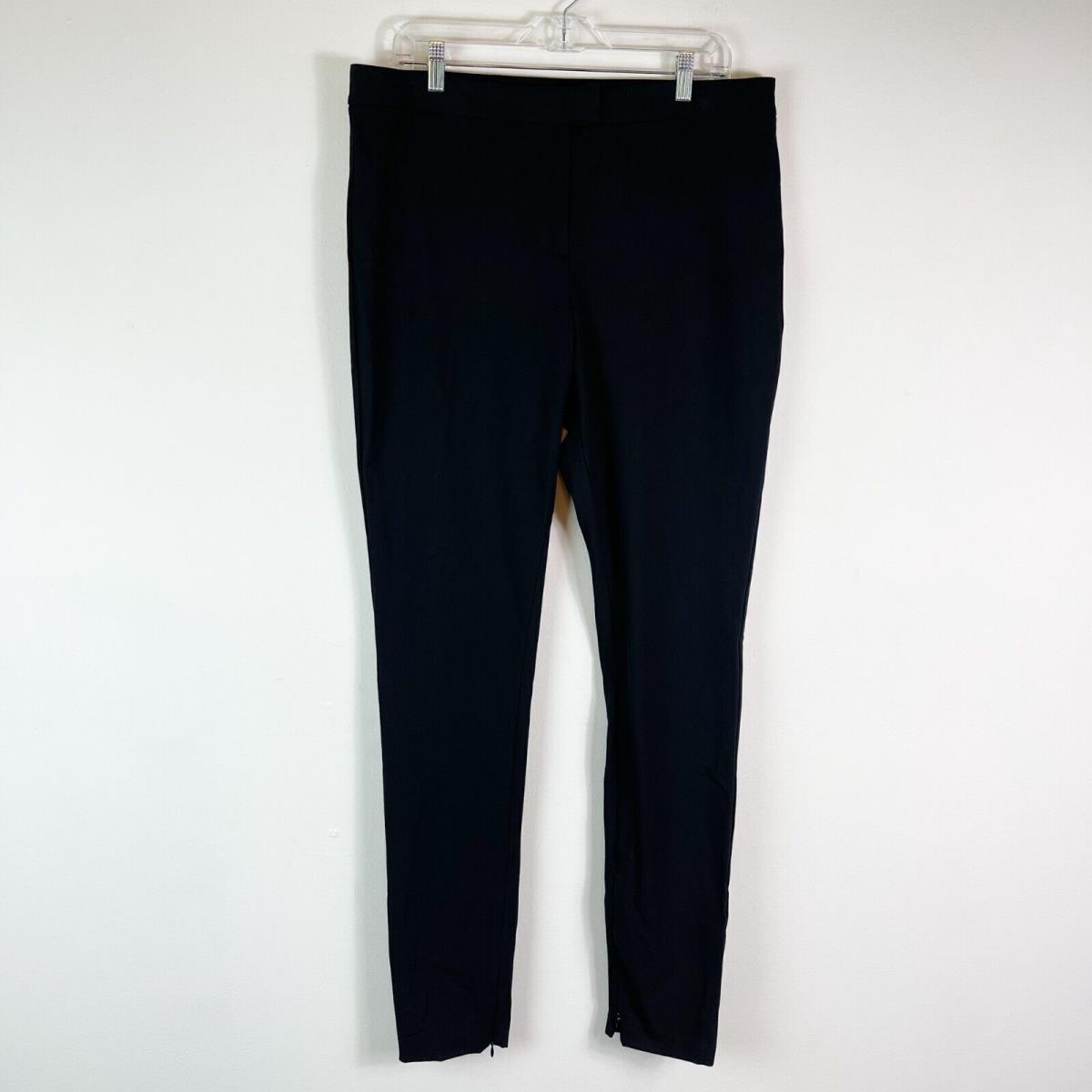 Rag Bone Women`s Rebecca Ankle Zip Cotton Pant Black Size 14