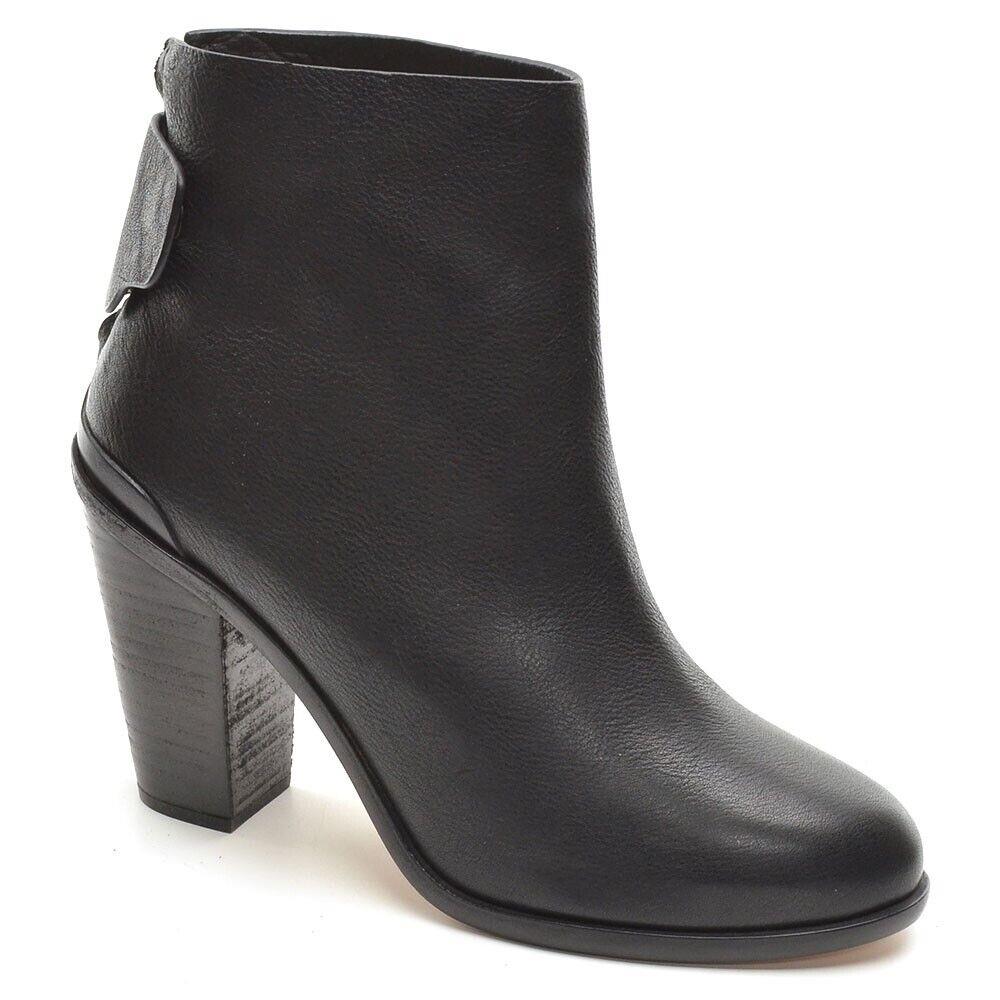 Ladies Rag Bone Kerr Back-tab Boots 40 / 10 Black Leather Booties