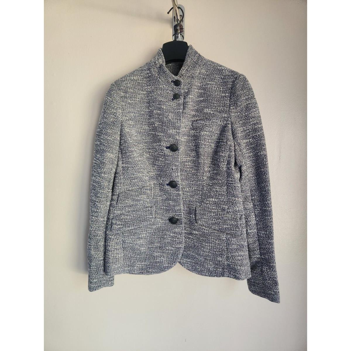 Rag Bone Slade Tweed Jacket Blazer Size 6 Navy White Multi 3E411