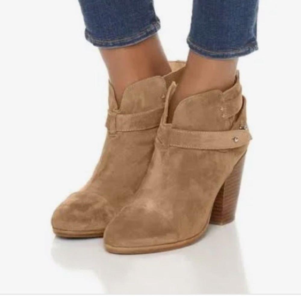 Rag Bone Natural Suede Ankle Boot Size 9.5 Brand with Cover Box