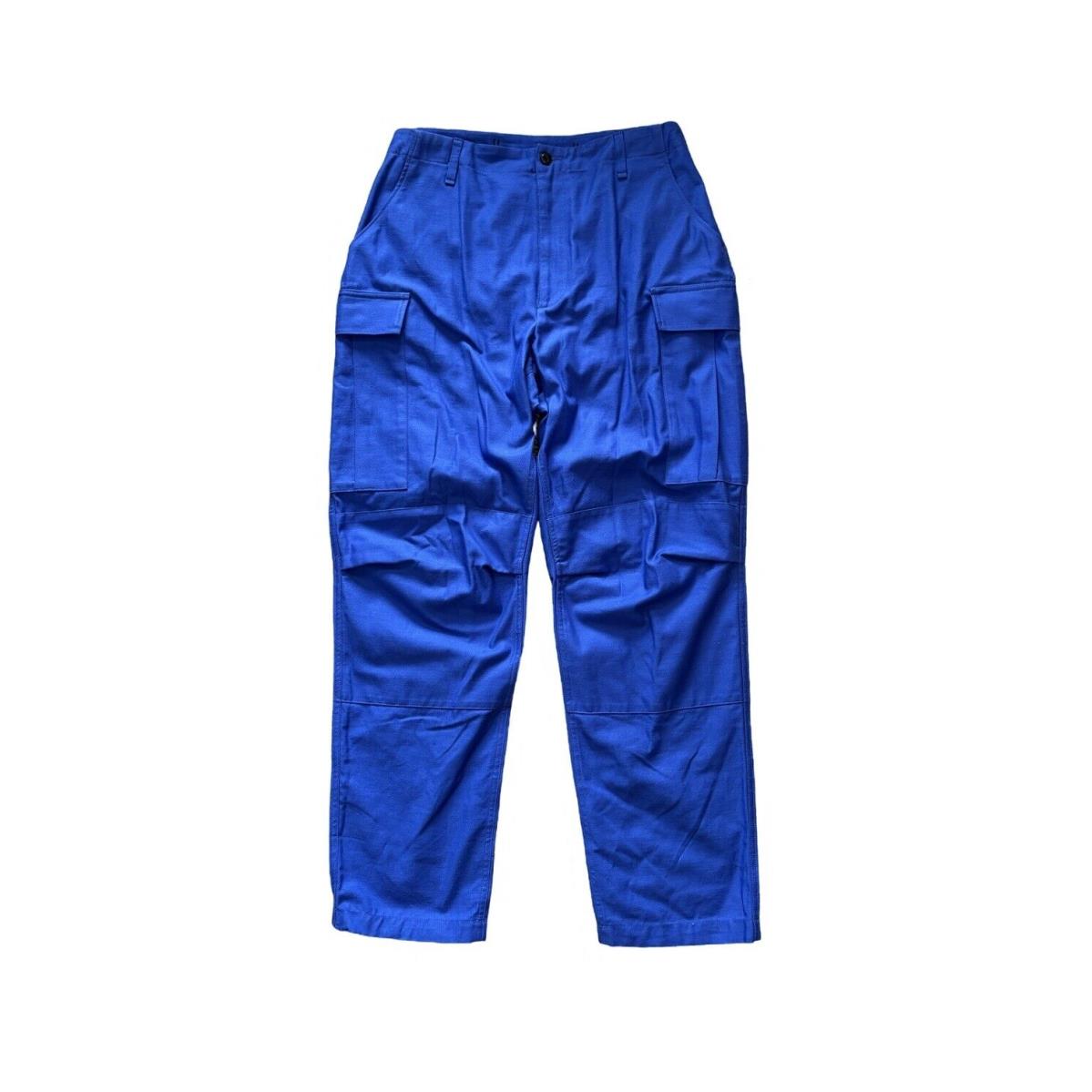 Rag Bone Women`s Sands Cargo Pants Size 12 Bright Blue Cotton Canvas