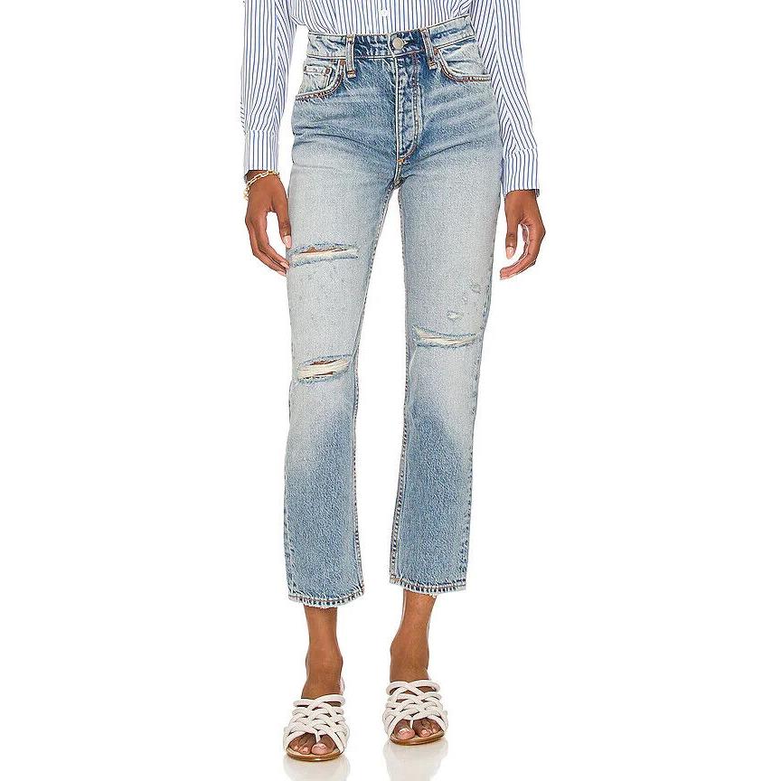 Rag Bone Nina High Rise Ankle Cigarette Light Blue Jeans L121907 Size 29