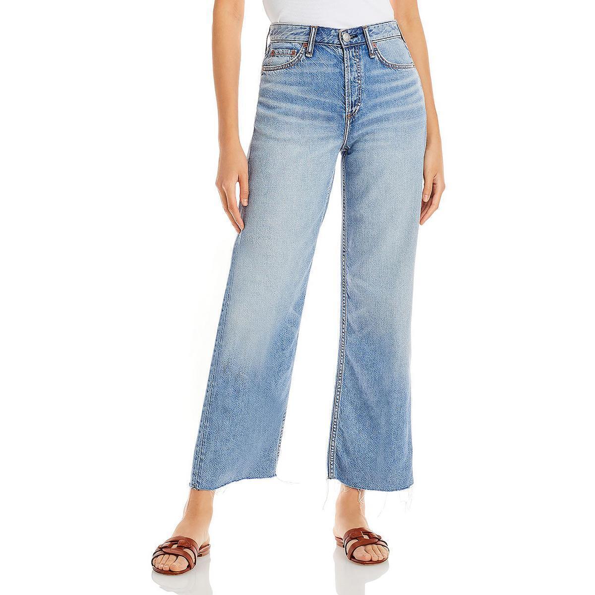 Rag Bone Womens Logan Blue High Rise Cropped Denim Ankle Jeans 32 Bhfo 0153 - Dana Point