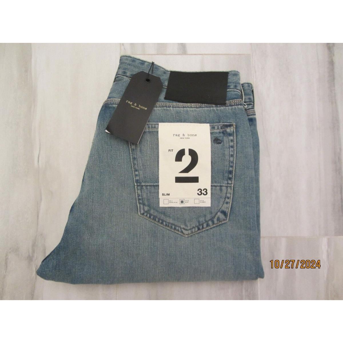 Rag Bone Standard Fit 2 Selvedge Slim Usa 33x33