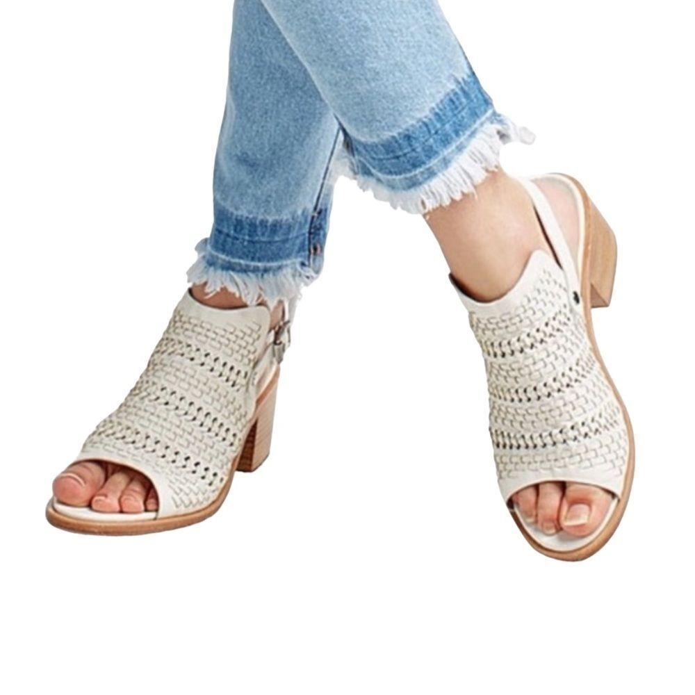 Rag Bone Ivory Woven Leather Sandals Size 5