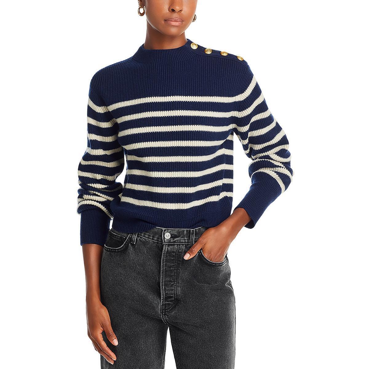 Rag Bone Womens Nancy Navy Knit Ribbed Pullover Sweater Top M Bhfo 4138