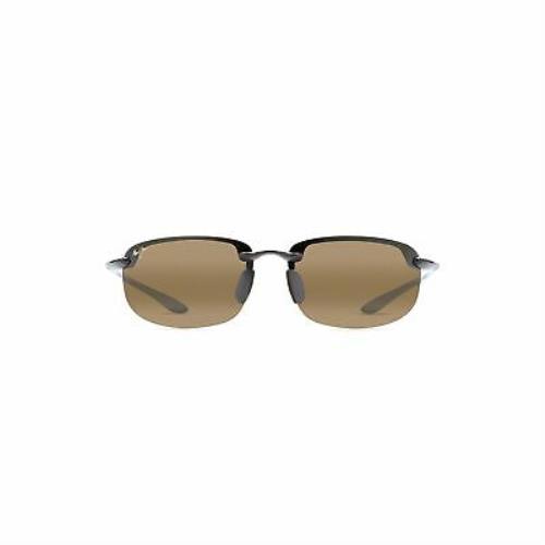 Maui Jim Ho`okipa Rectangular Sunglasses Gloss Black/hcl Bronze Polarized
