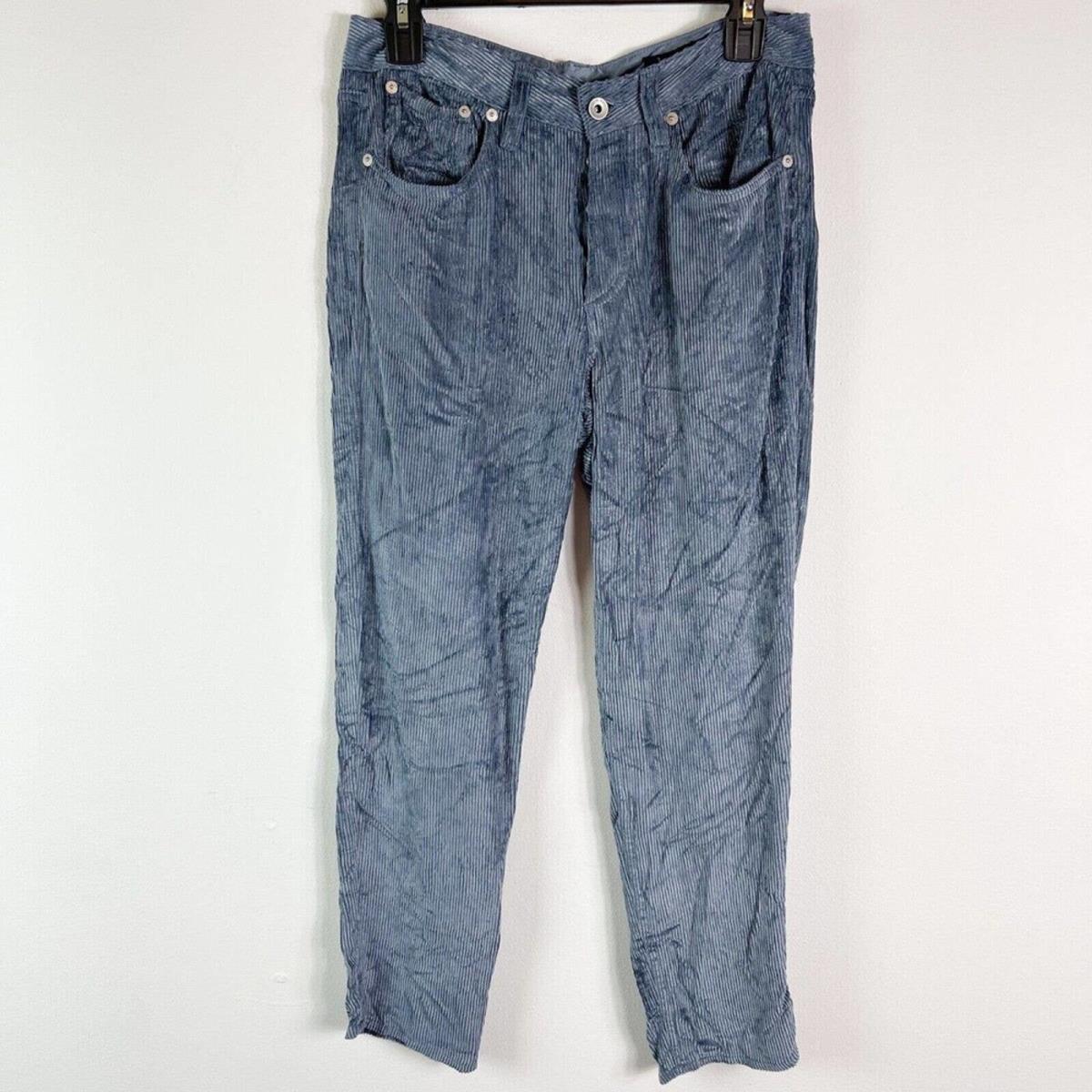 Rag Bone Women`s Blue Rosa Corduroy Pant Classic Fit Pant Size 28