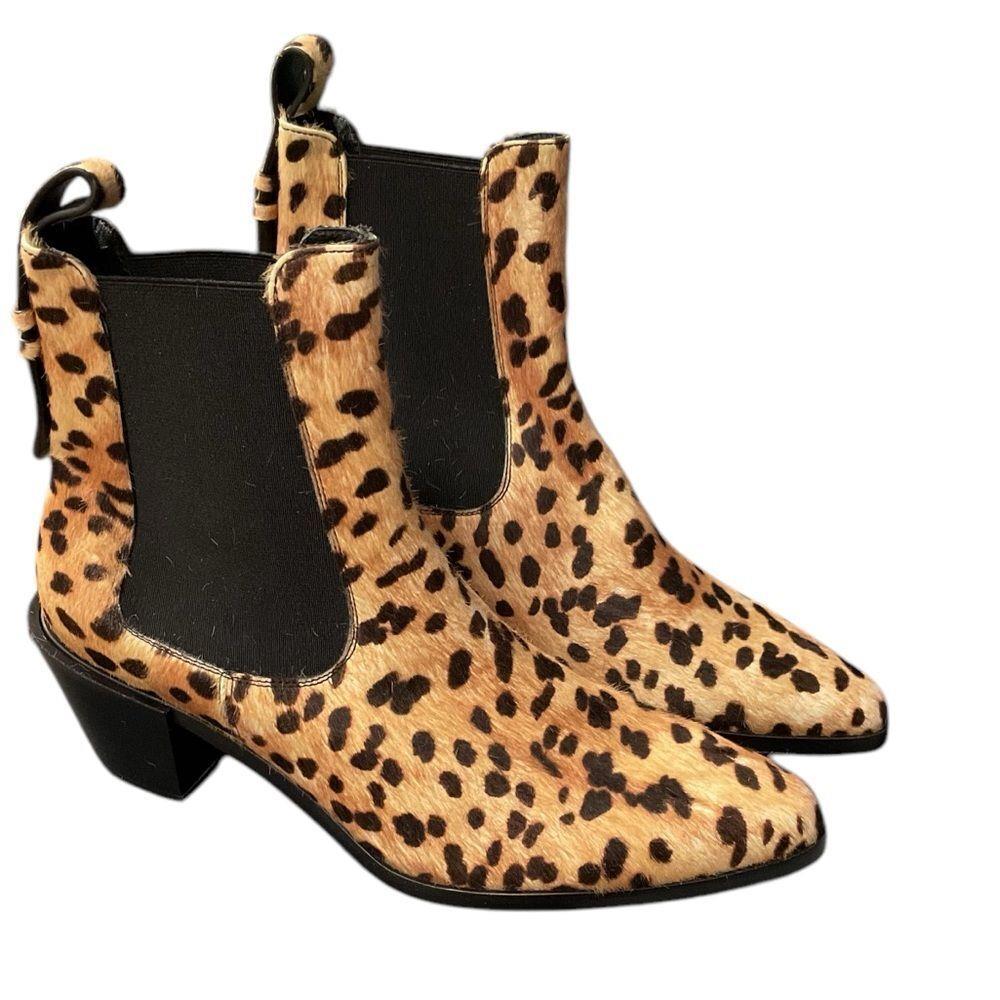 Rag Bone Walker Leopard Print Chelsea Boot Size 7