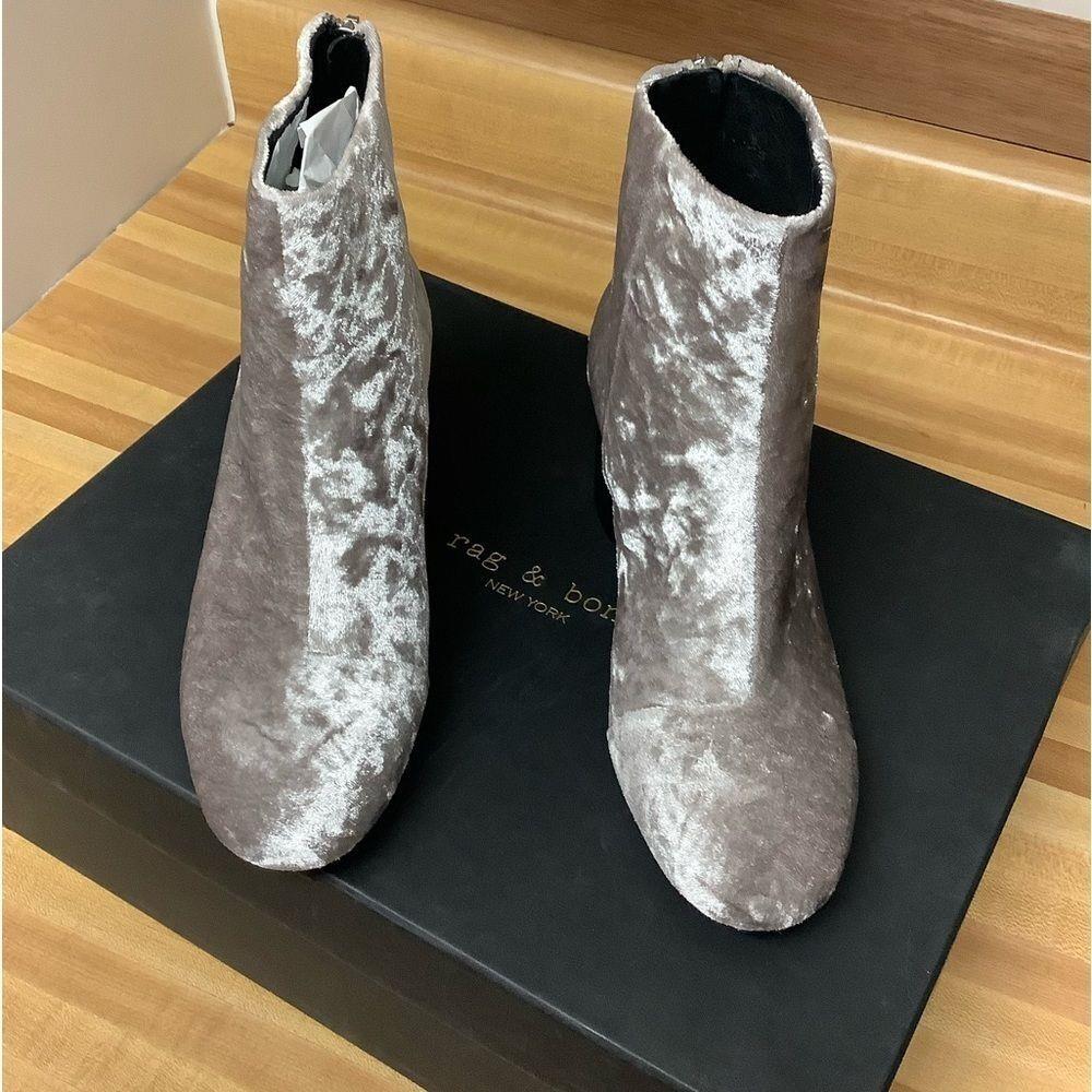 Rag and Bone Dove Velvet Drea Boots Size 5