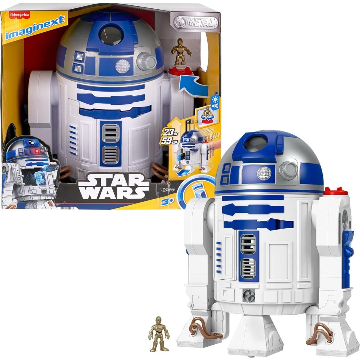 Fisher-price Imaginext Star Wars R2-D2 Toy with C-3Po Character Key