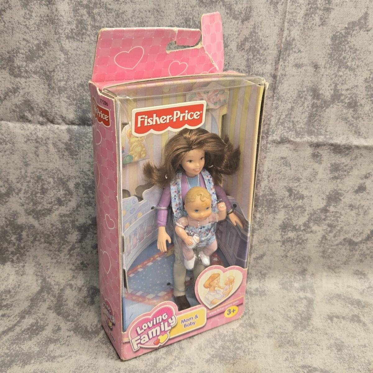 Fisher-price Loving Family Dollhouse Mom Baby Girl Doll Set Vintage - 2002