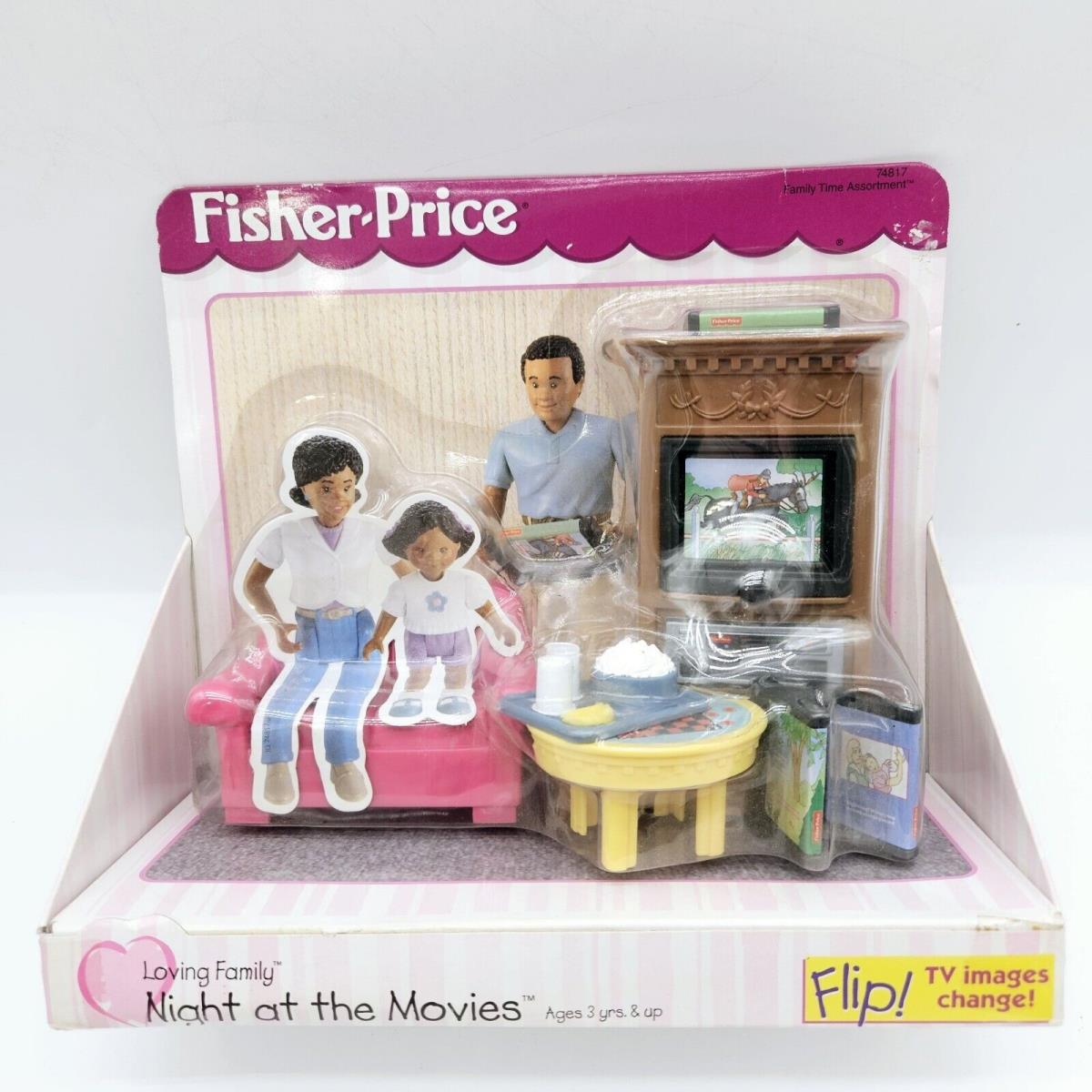 Night AT The Movies 1999 Loving Family Dollhouse Playset TV Vcr Furniture