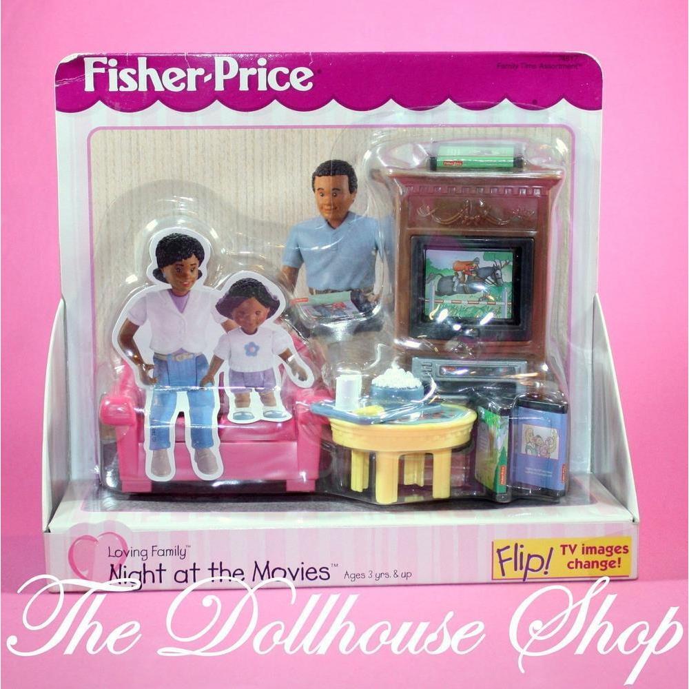 Fisher Price Loving Family Dollhouse Night at The Movies Living Room Set