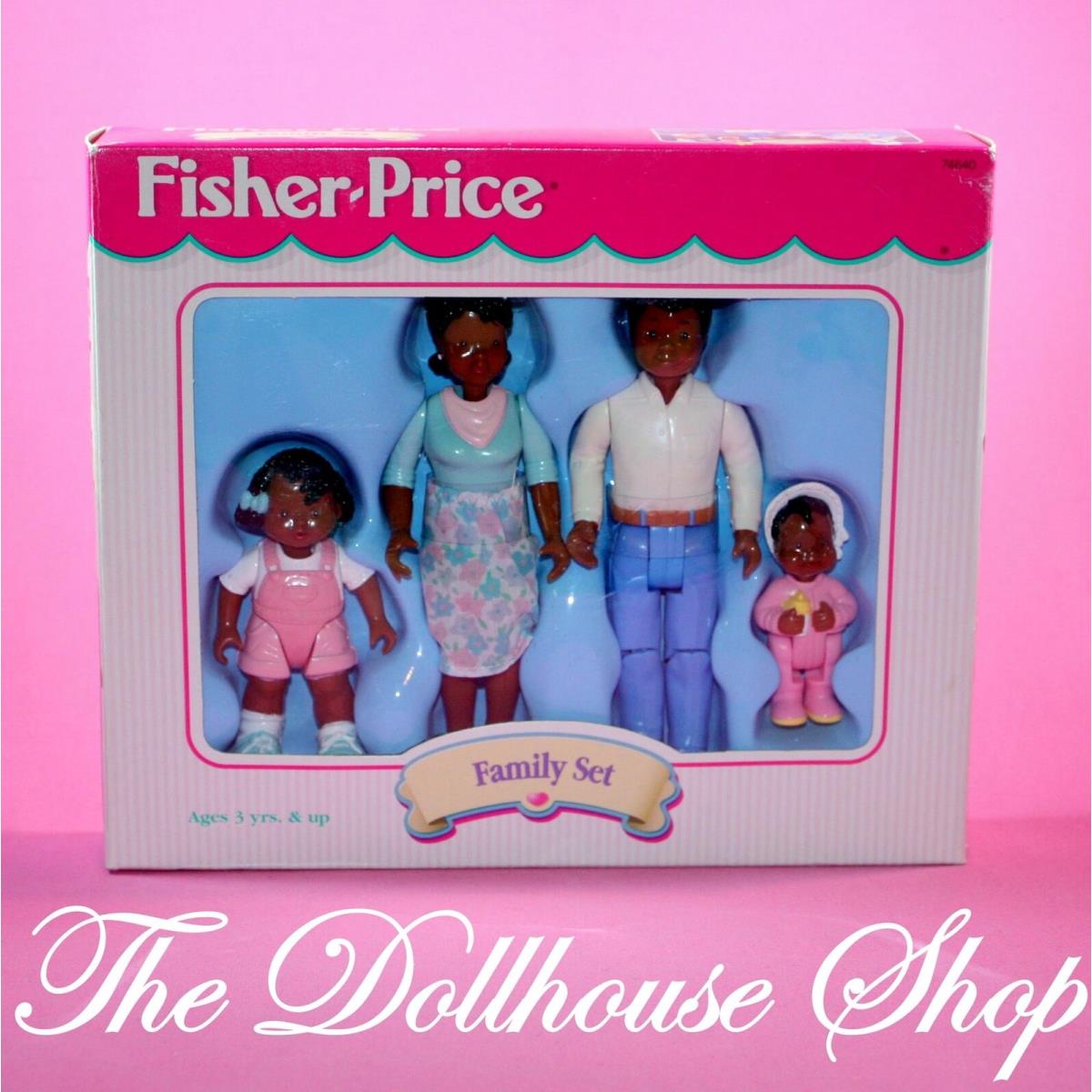 Fisher Price Loving Dream Dollhouse African American Family Mom Dad Girl Baby do