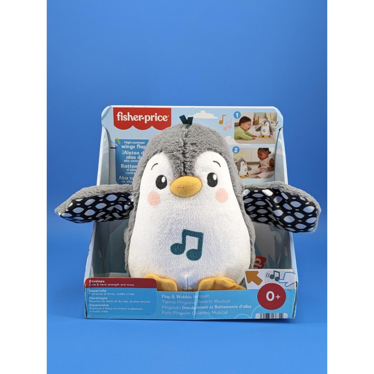 Fisher Price Flap and Wobble Penguin Musical Animated Baby Toy - 2022