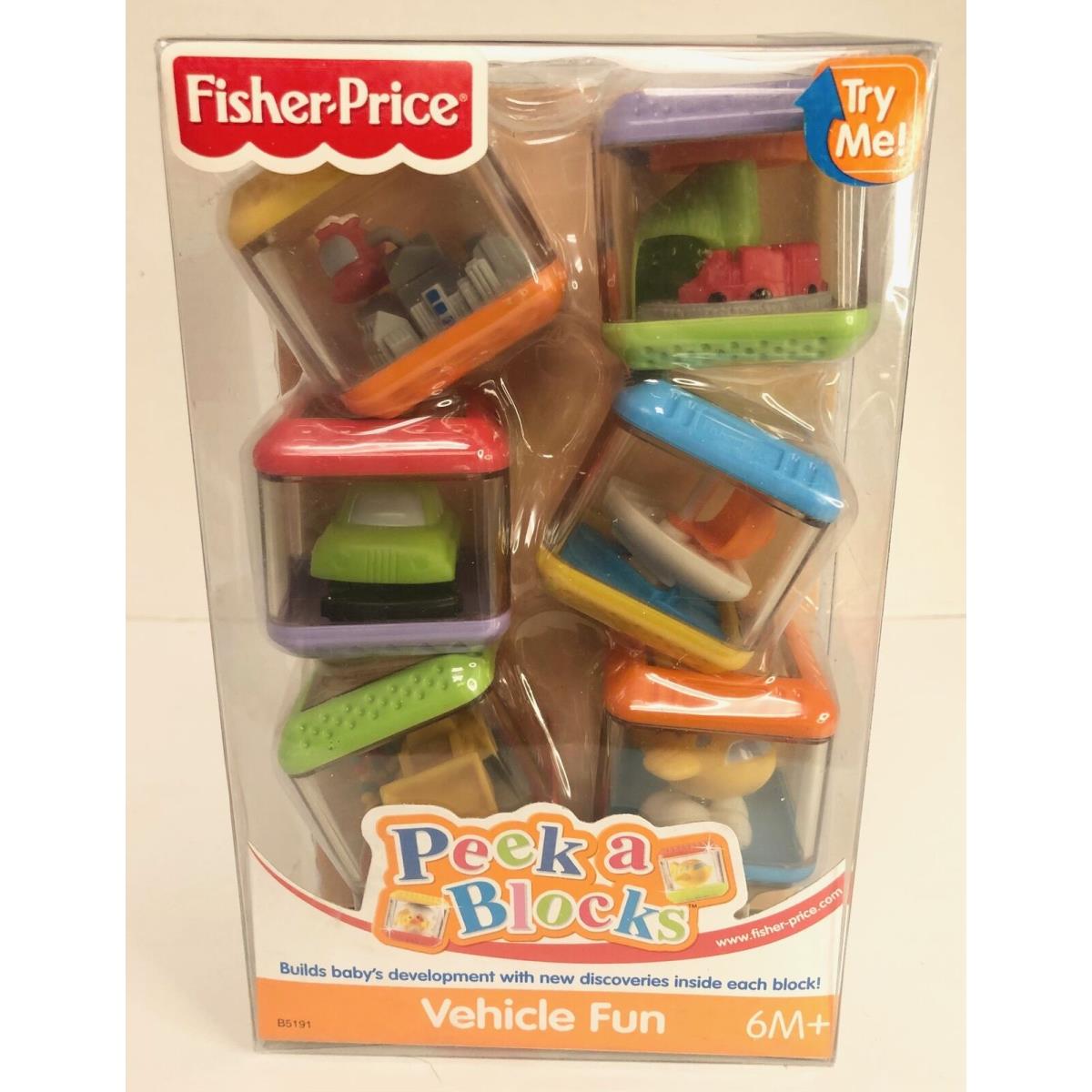 2003 Fisher Price Peek A Blocks Vehicle Fun Developmental Toys Vintage