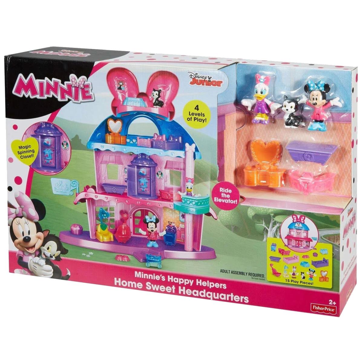 Minnie Mouse`s Home Sweet Headquarters is a 4-level Dollhouse Playset