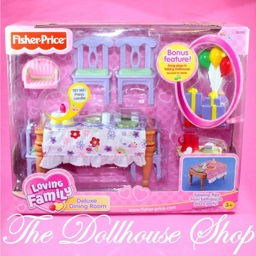 2003 Fisher Price Loving Family Sweet Sounds Dollhouse Deluxe Dining Room