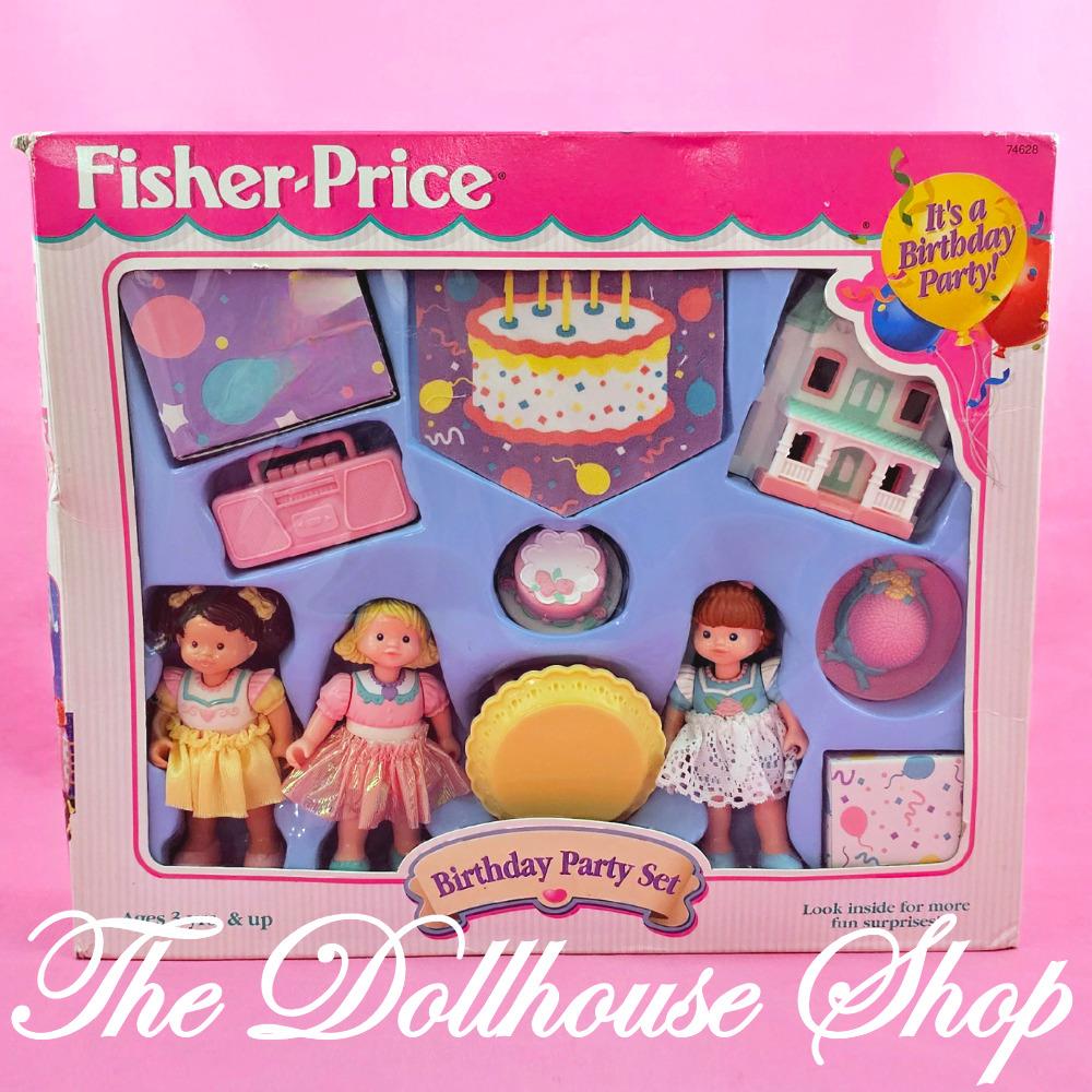 Fisher Price Loving Family Dream Dollhouse Birthday Party Set Dolls Cake