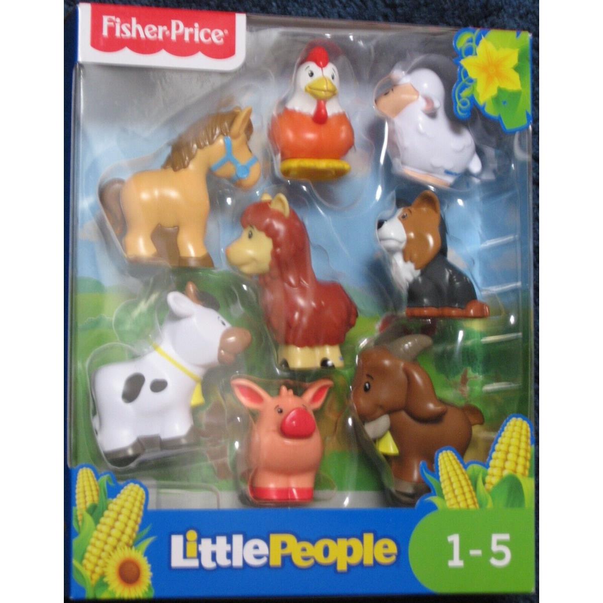 Fisher Price Little People Farm Animal Friends 8 Pack Cow Pig Sheep Goat Hen