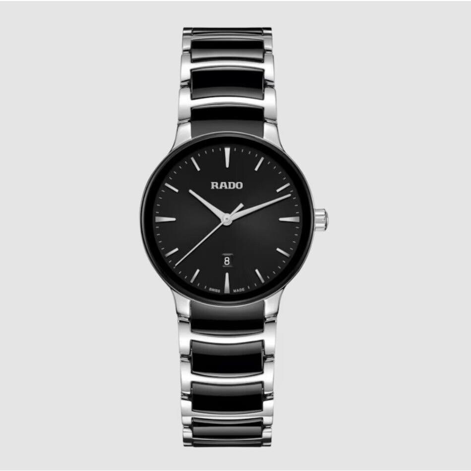 Rado Centrix Women Watch R30026152 Polished Stainless Steel with Black