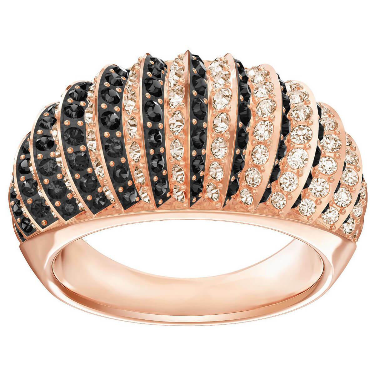 Swarovski Luxury Domed Rose Ring - Size 6 - Rrp