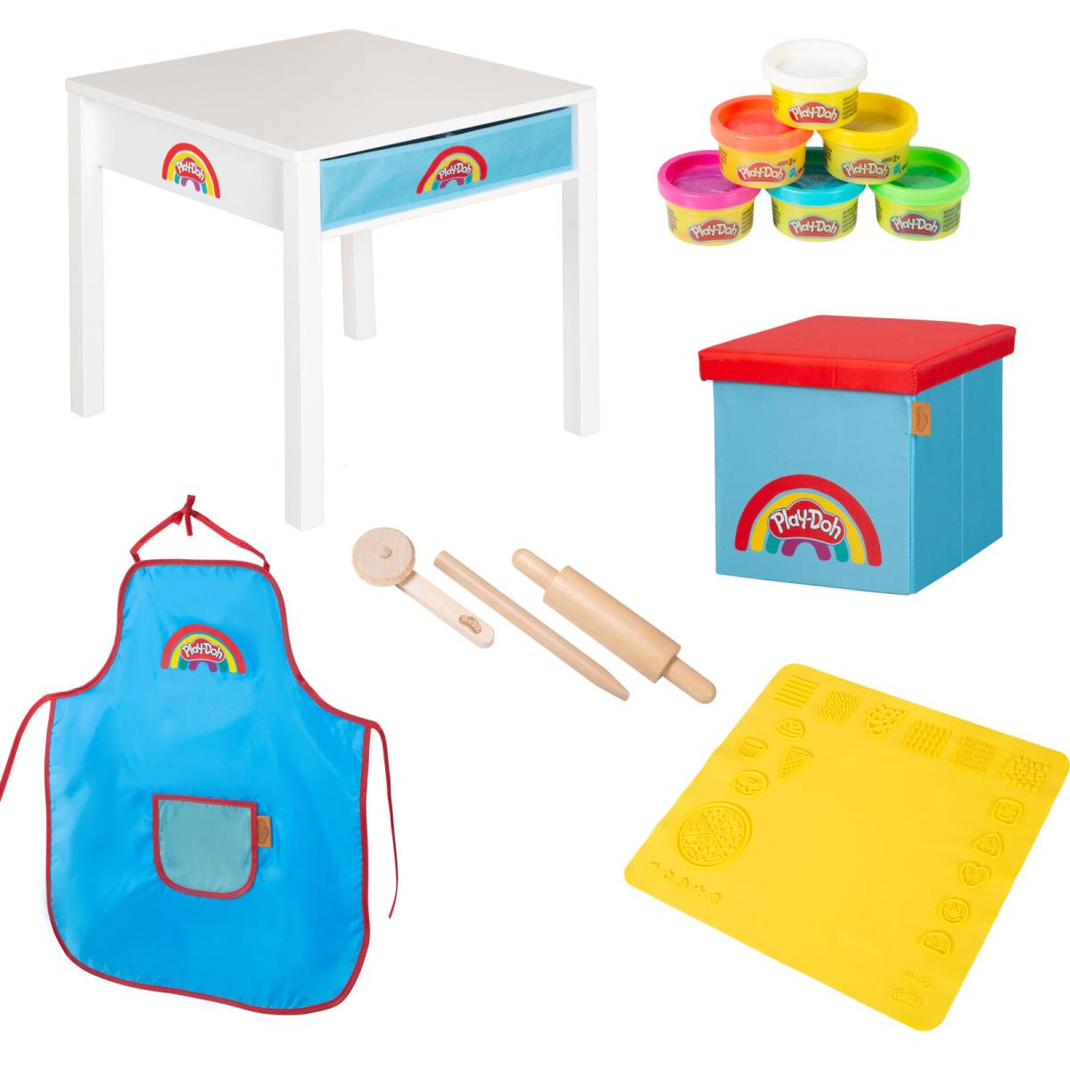 Play-doh Creative Craft Table Art Station with Storage 6 Containers Tools 3+