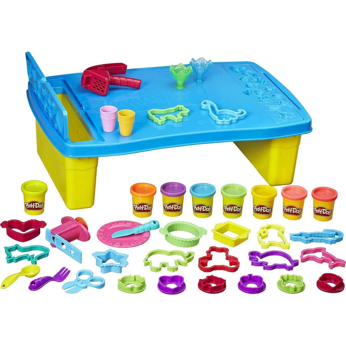 Play-doh Play `n Store Table Toy 25+ Accessories 8 Cans Of Assort. Colors To