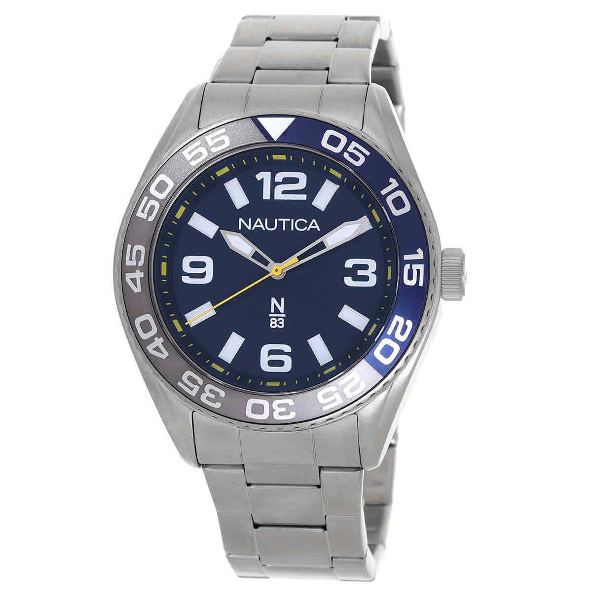 Nautica Finn World Quartz Blue Dial Men`s Watch NAPFWS308