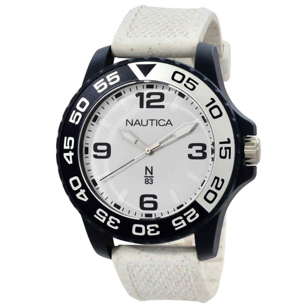 Nautica Finn World White Dial Men`s Watch NAPFWS301