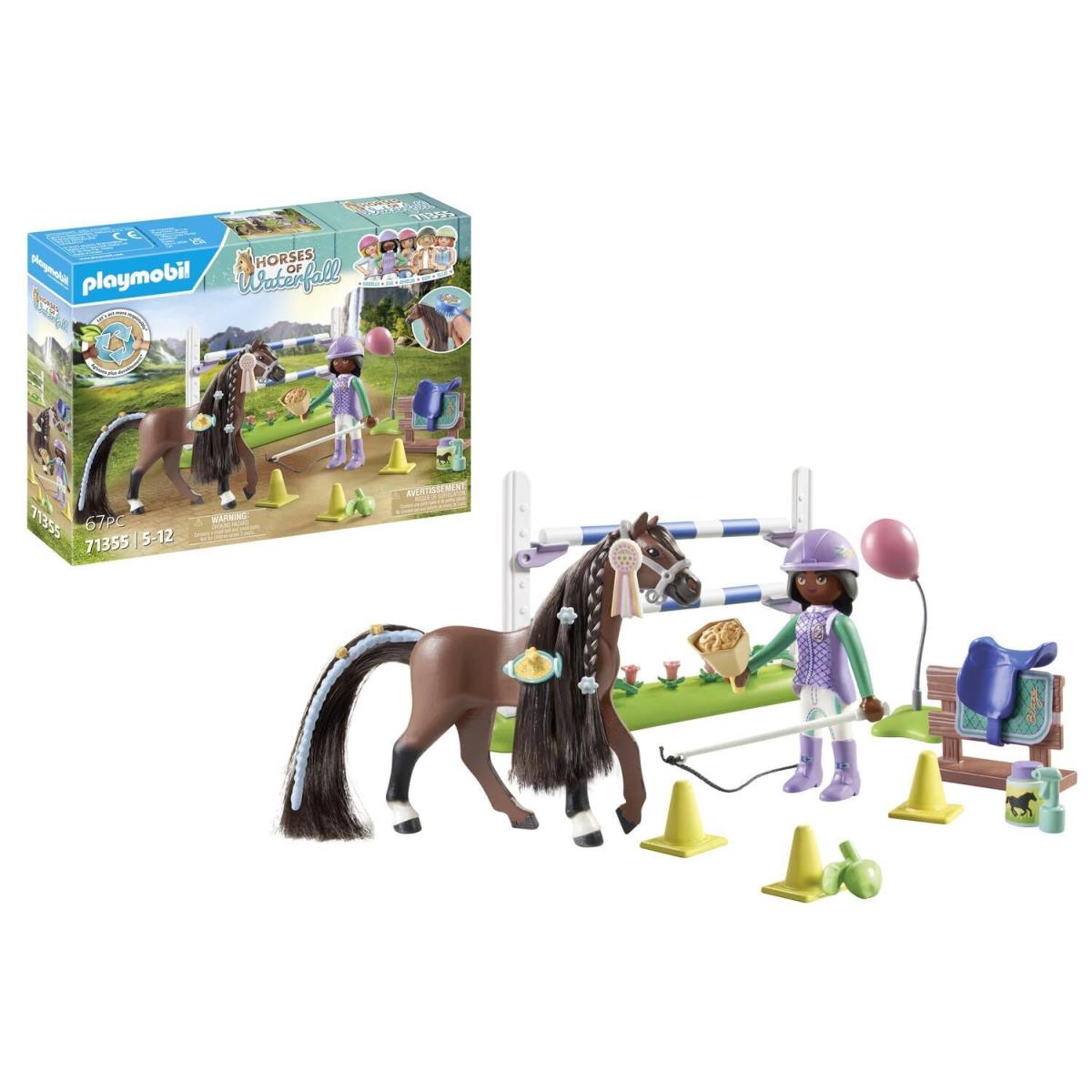 Playmobil 71355 Horses of Waterfall Jumping Arena with Zoe and Blaze Training f