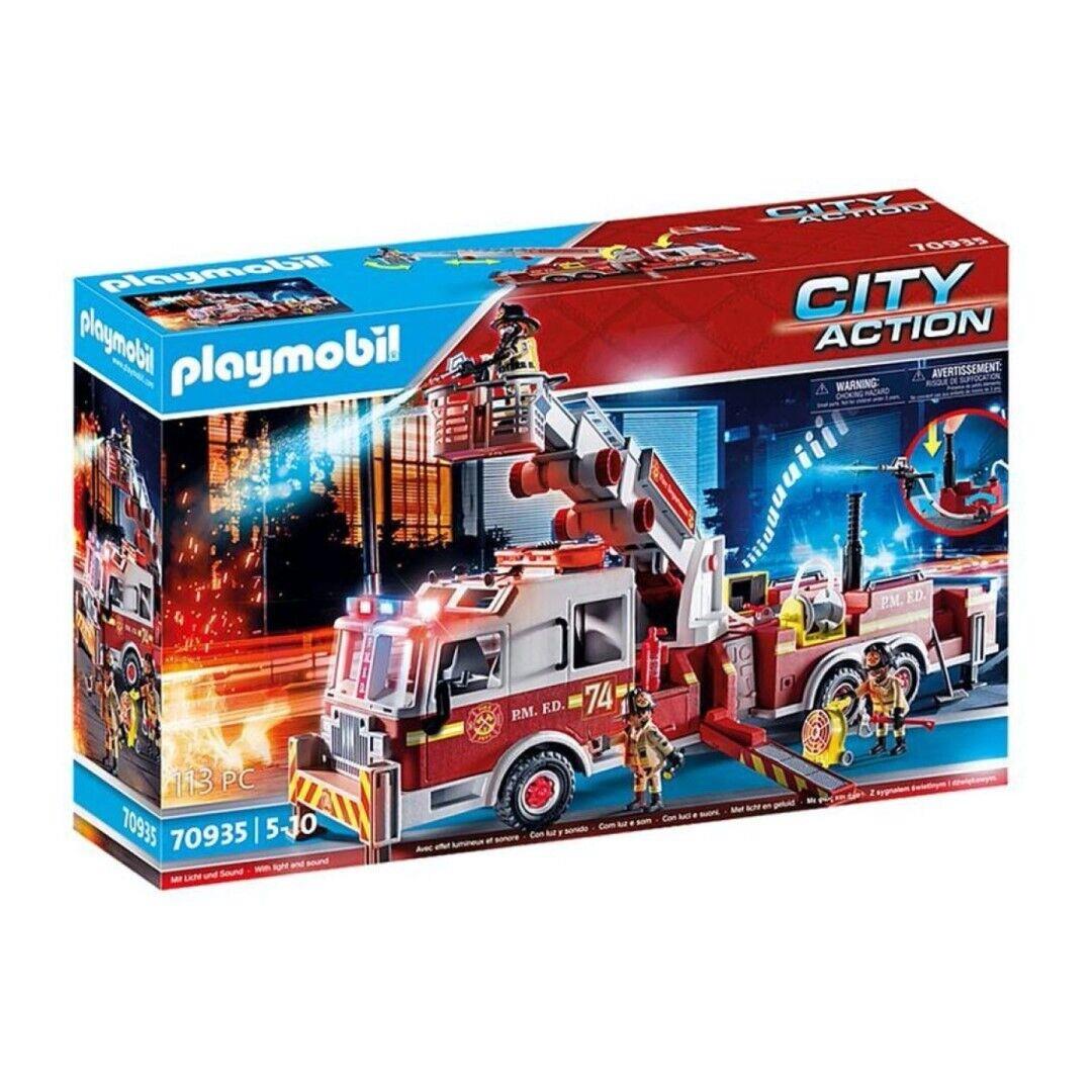 Playmobil 70935 City Action: Fire Engine with Tower Ladder