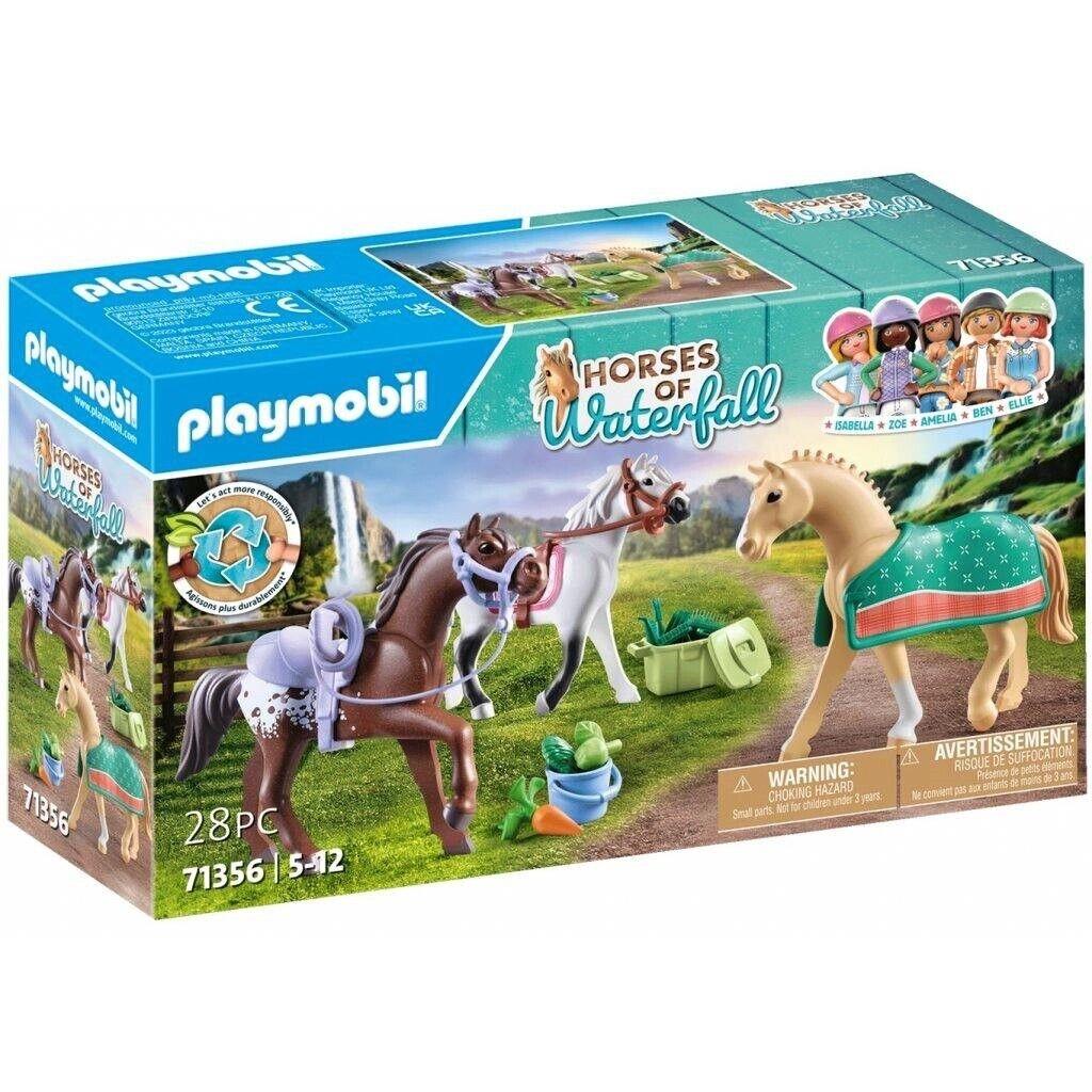 Playmobil 71356 Horses of Waterfall: Three Horses with Saddles