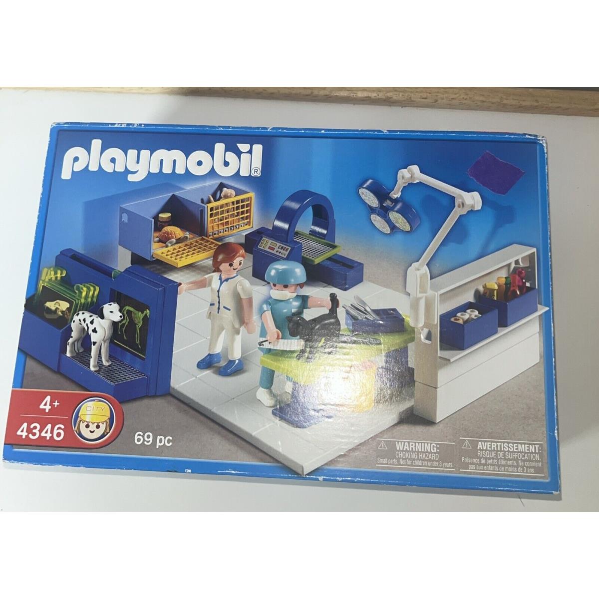 Playmobil Vet Clinic 4346 69pc Ages 4+ Made In Germany Lga Tested