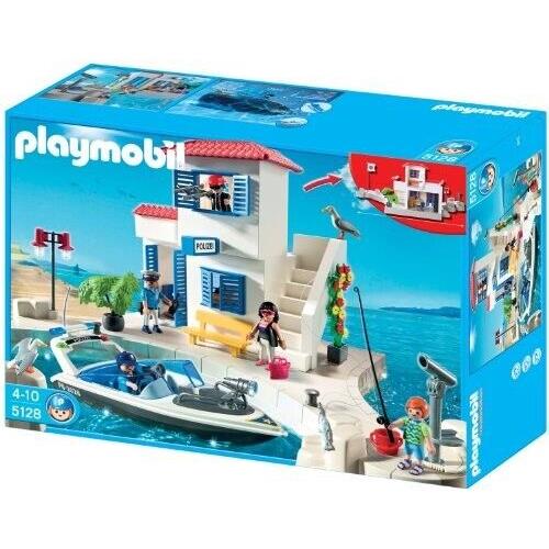 Playmobil Harbor Police Station with Speedboat Building Set 5128 IN Stock