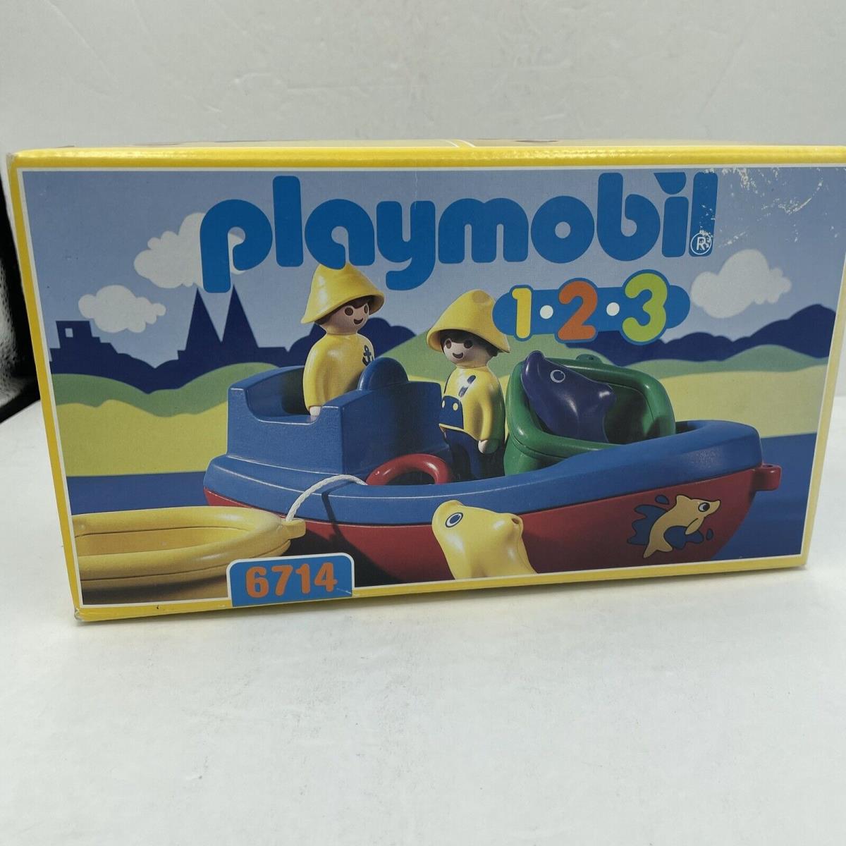 Vintage 1993 Playmobil 123 Fishing Boat Fish 6714 1995