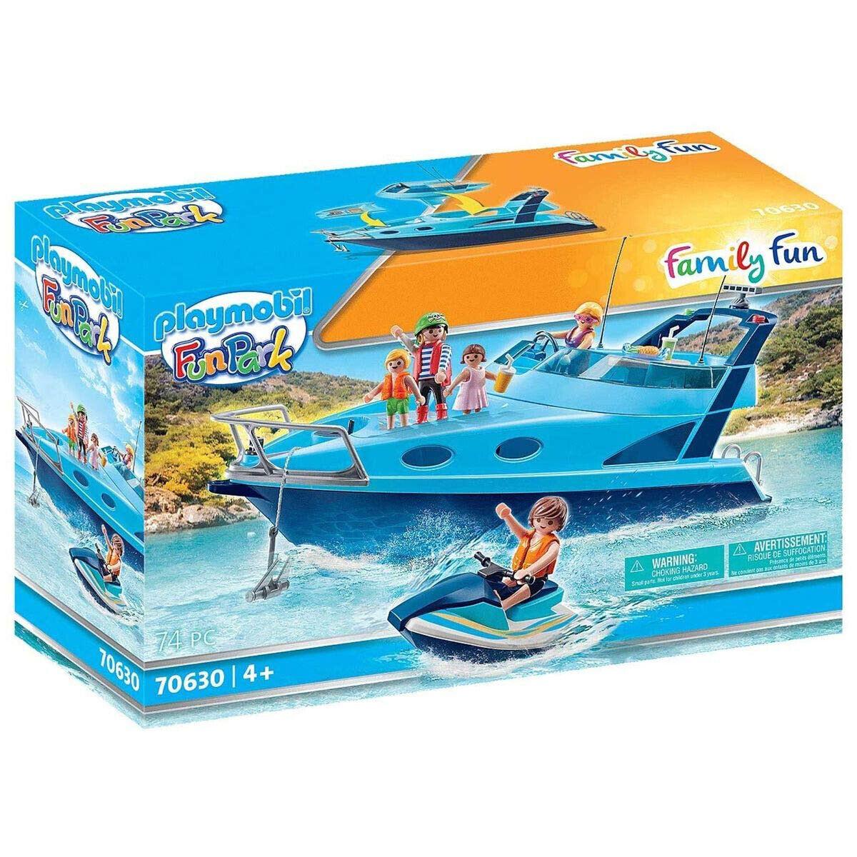 Playmobil 70630 Family Fun Park Yacht Boat Ship Jet Ski Ocean Water