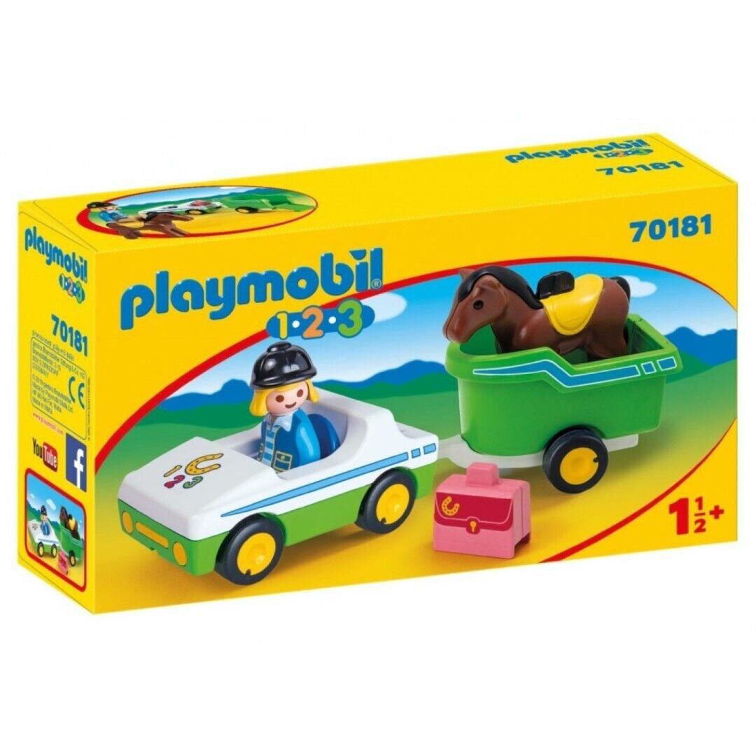 Playmobil 70181 Car with Horse Trailer 1.2.3