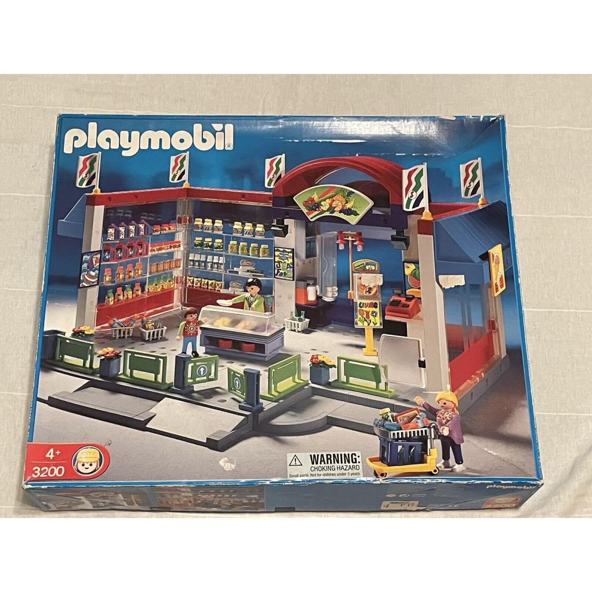 Playmobil 3200 Supermarket Grocery Store Play Set Food Store Set Complete