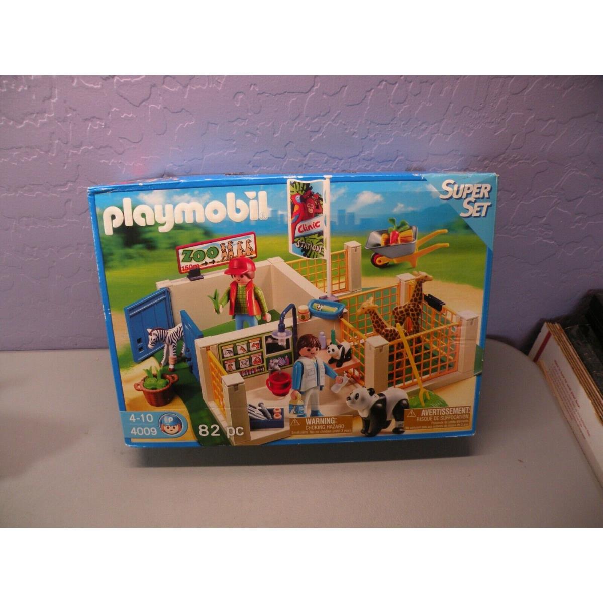 Playmobil Super Set 4009 Zoo Vet Animal Care Station In The Box