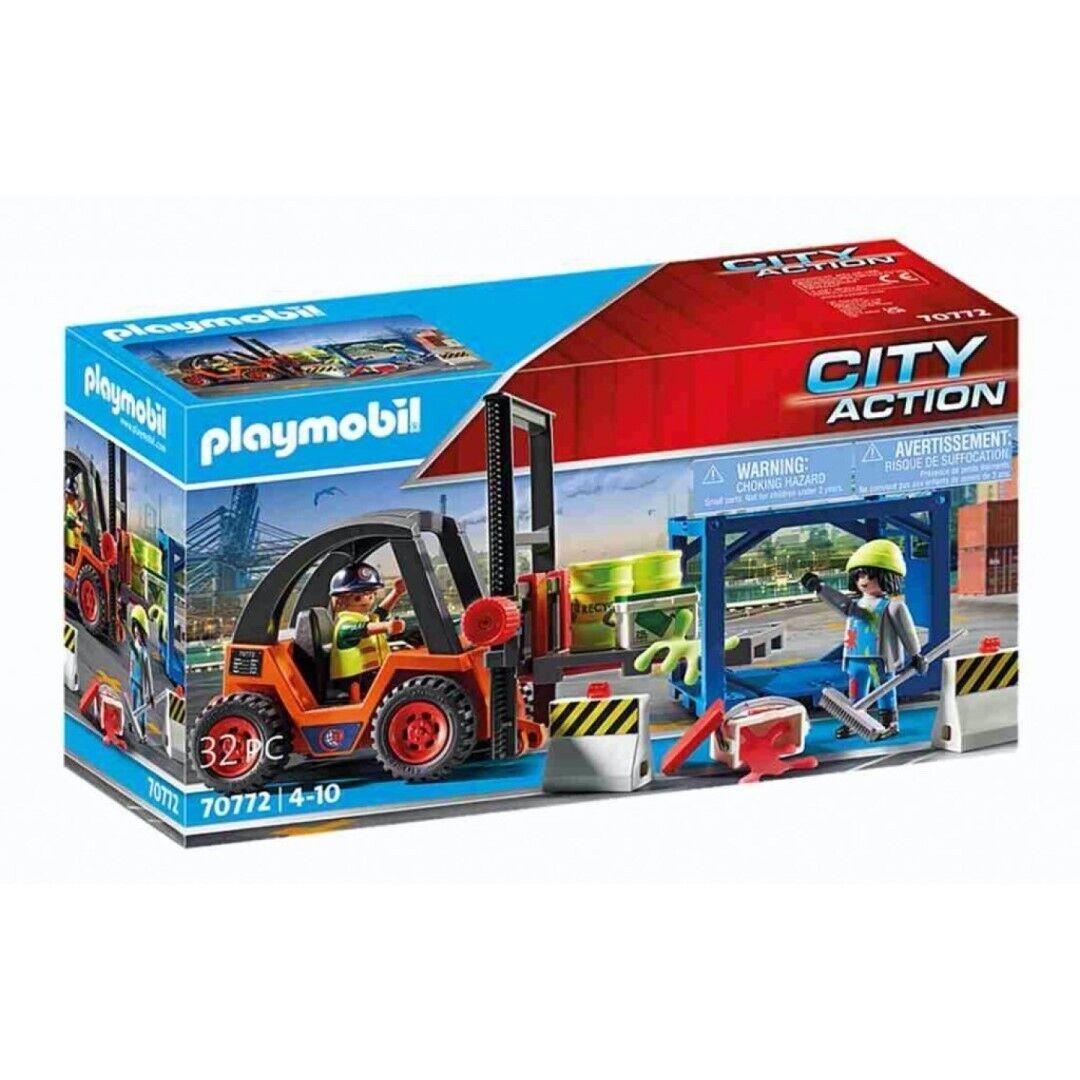 Playmobil 70772 City Action: Forklift with Freight