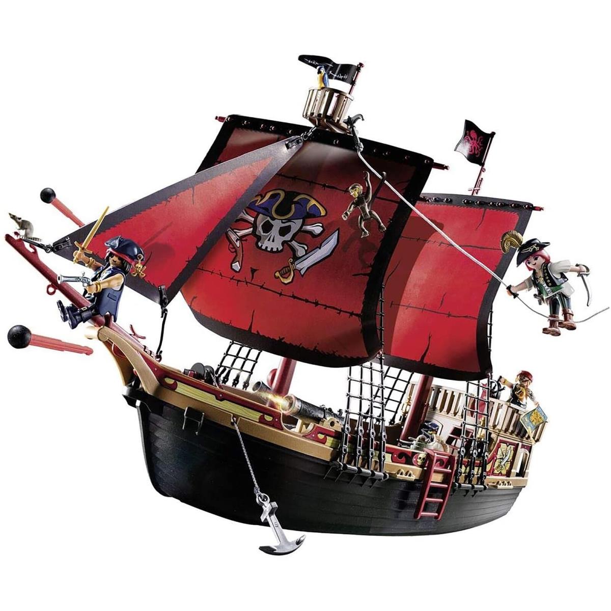 Playmobil Pirates 70411 Skull Pirate Ship 132 Piece Set