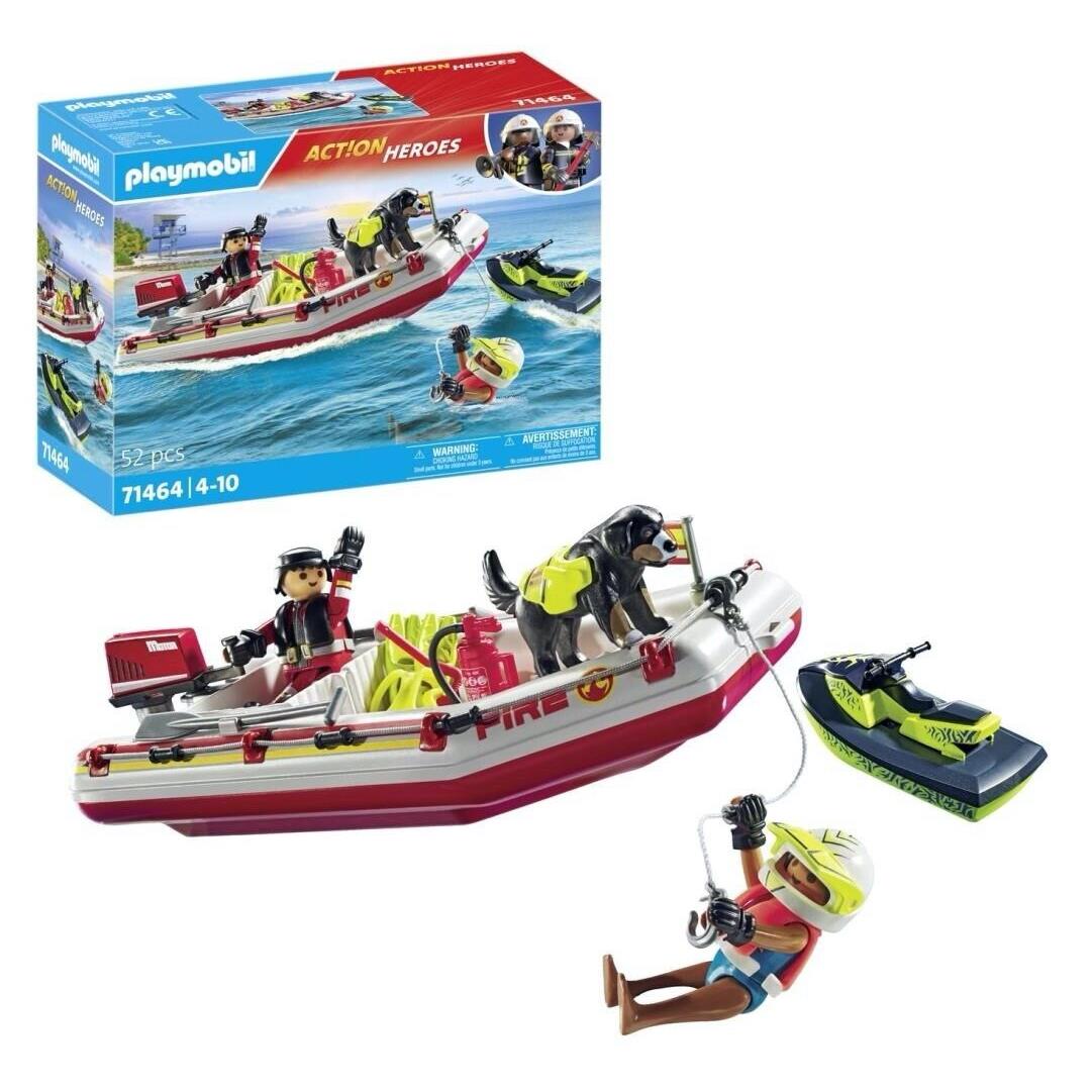 Playmobil 71464 Action Heroes: Fireboat with Aqua Scooter