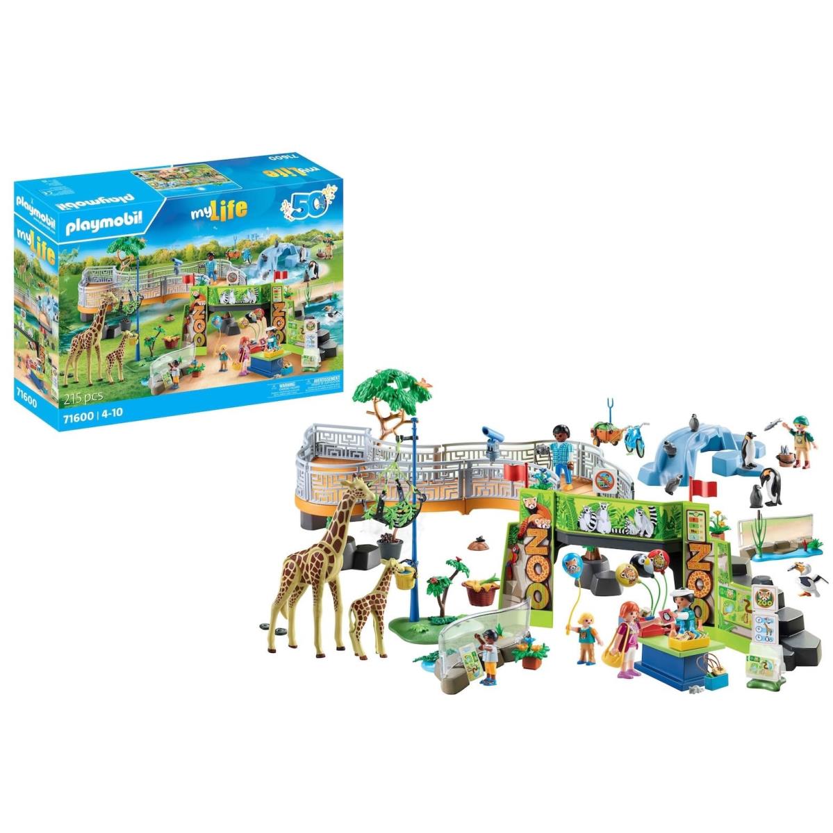 Playmobil Mylife 71600 Big Zoo Extensive Zoo Set with 16 Native and Exotic