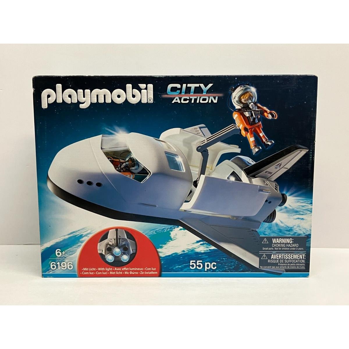 Playmobil 6196 City Action Space Shuttle 55 pc / Very Rare