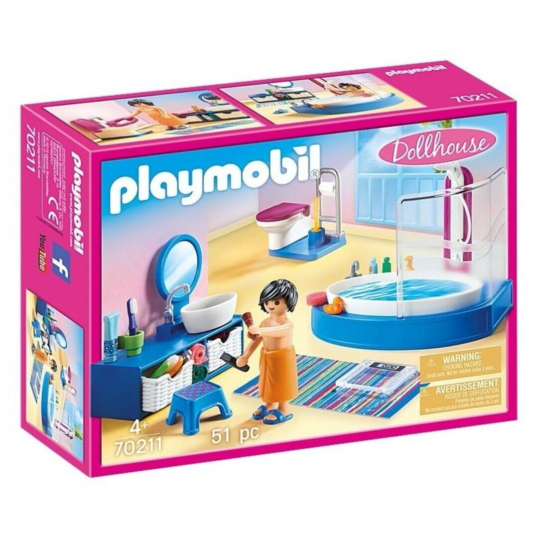 Playmobil 70211 Dollhouse: Bathroom with Tub